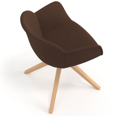 visitor chair brown swivel chair fabric upholstered armrests 7