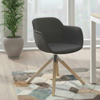 Laure Meeting Chair, Wooden Legs, High Quality, Upholstered
