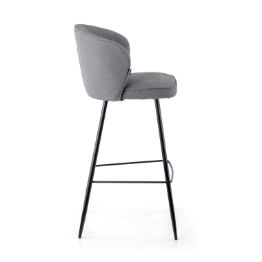 stool anthracite martina fabric upholstered armrests 5