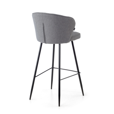 stool anthracite martina fabric upholstered armrests 7