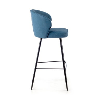 stool blue martina fabric upholstered armrests 4
