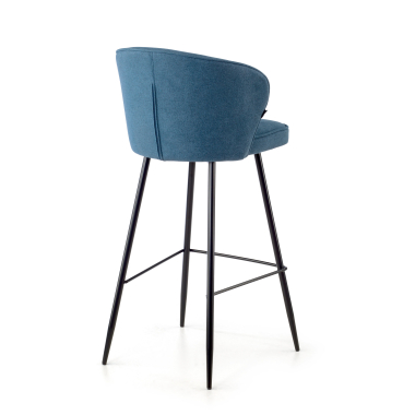 stool blue martina fabric upholstered armrests 6