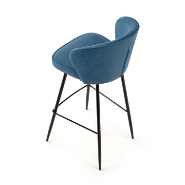 stool blue martina fabric upholstered armrests 5