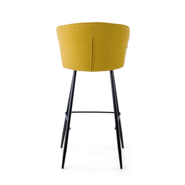 stool yellow martina fabric upholstered armrests 7