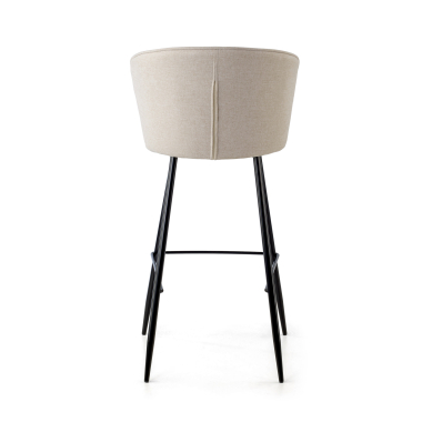 stool beige martina fabric upholstered armrests 7