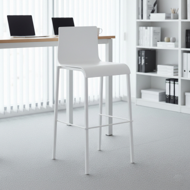 stool white alea plastic no armrests 2
