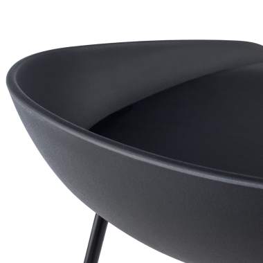 stool black stool metal legs synthetic leather no armrests 9