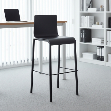 stool black alea plastic no armrests 2