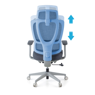 ergonomic chair white grey essenza mesh 3d adjustable armrests double lumbar support headrest 5