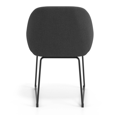 visitor chair anthracite sled base frame fabric upholstered armrests 6