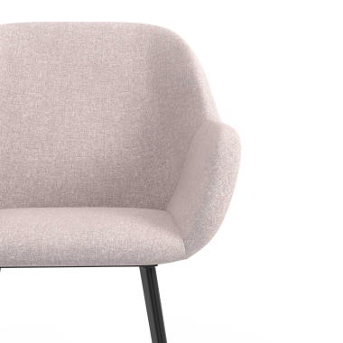 visitor chair black beige 4 legs fabric upholstered armrests 5