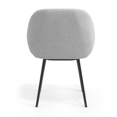visitor chair black light gray 4 legs fabric upholstered armrests 6