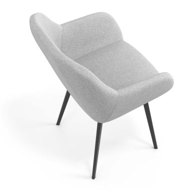 visitor chair black light gray 4 legs fabric upholstered armrests 7