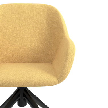 meeting room chair black yellow swivel with casters fabric upholstered armrests 5