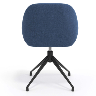 meeting room chair black blue swivel fabric upholstered armrests 6