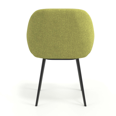 visitor chair green 4 legs fabric upholstered armrests 6
