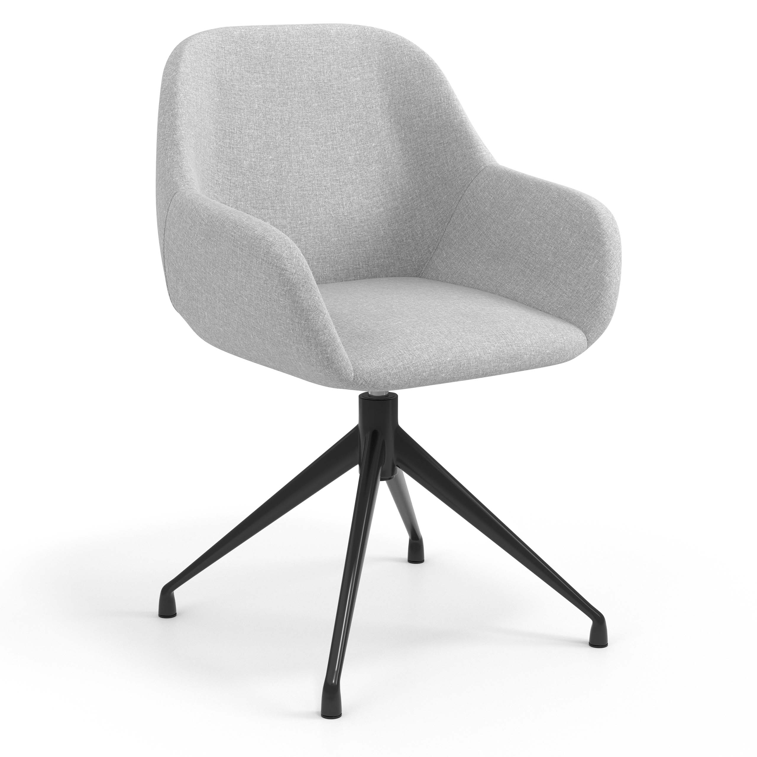 Greta upholstered meeting chair, aluminium base
