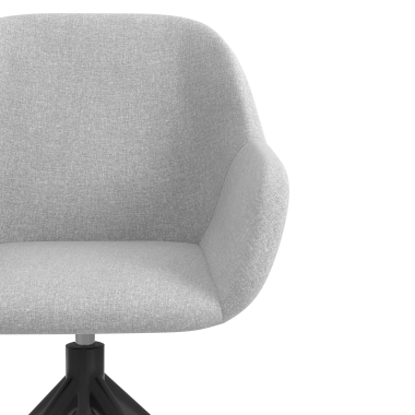 meeting room chair light gray swivel fabric upholstered armrests 5