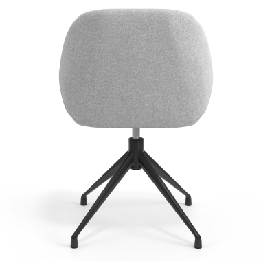 meeting room chair light gray swivel fabric upholstered armrests 6