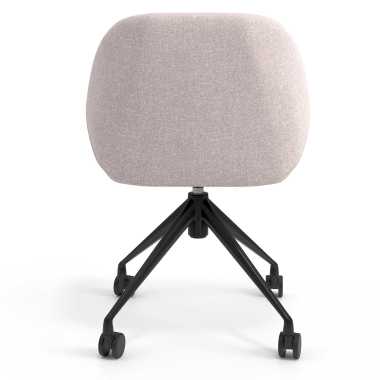 meeting room chair black beige swivel with casters fabric upholstered armrests 6