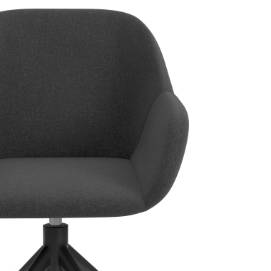 meeting room chair anthracite swivel fabric upholstered armrests 5
