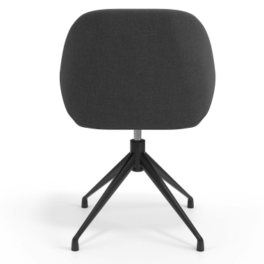 meeting room chair anthracite swivel fabric upholstered armrests 6