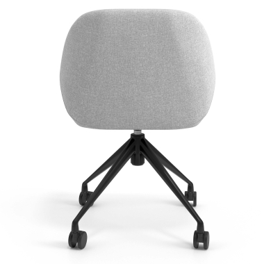 meeting room chair light gray swivel with casters fabric upholstered armrests 6