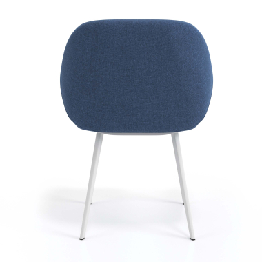 visitor chair blue 4 legs fabric upholstered armrests 6