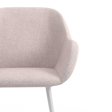 visitor chair beige 4 legs fabric upholstered armrests 5