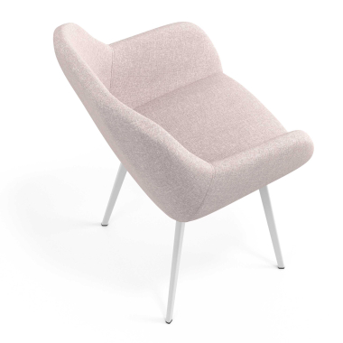 visitor chair beige 4 legs fabric upholstered armrests 7