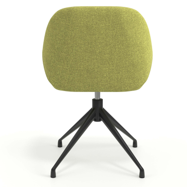 meeting room chair green swivel fabric upholstered armrests 6