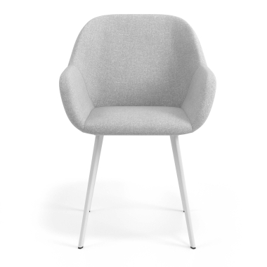 visitor chair light gray 4 legs fabric upholstered armrests 4
