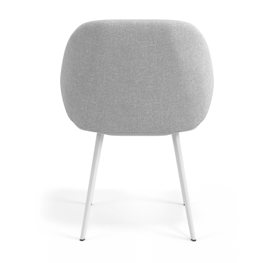 visitor chair light gray 4 legs fabric upholstered armrests 6