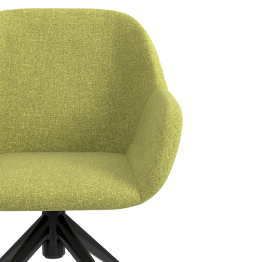 meeting room chair green swivel with casters fabric upholstered armrests 5