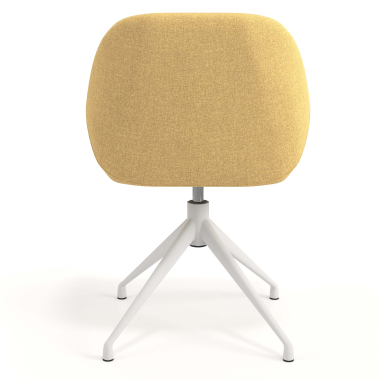 meeting room chair yellow swivel fabric upholstered armrests 6