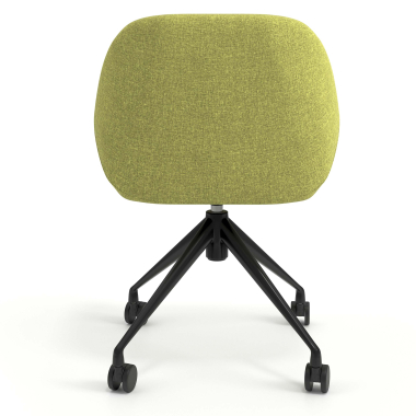 meeting room chair green swivel with casters fabric upholstered armrests 6