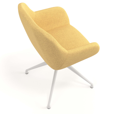 meeting room chair yellow swivel fabric upholstered armrests 7