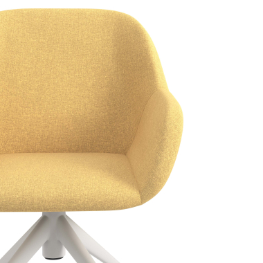 meeting room chair yellow swivel with casters fabric upholstered armrests 5