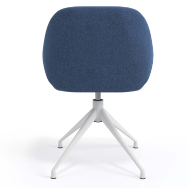 meeting room chair blue swivel fabric upholstered armrests 6