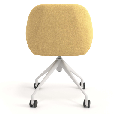 meeting room chair yellow swivel with casters fabric upholstered armrests 6