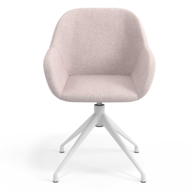 meeting room chair beige swivel fabric upholstered armrests 4
