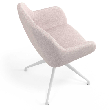meeting room chair beige swivel fabric upholstered armrests 7