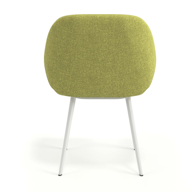 visitor chair green 4 legs fabric upholstered armrests 6