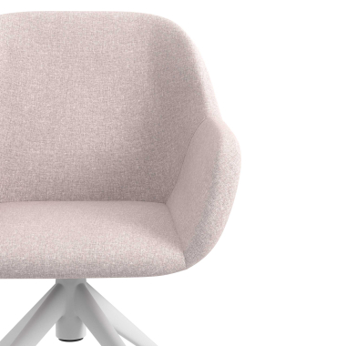 meeting room chair beige swivel with casters fabric upholstered armrests 5