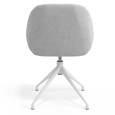 meeting room chair light gray swivel fabric upholstered armrests 6