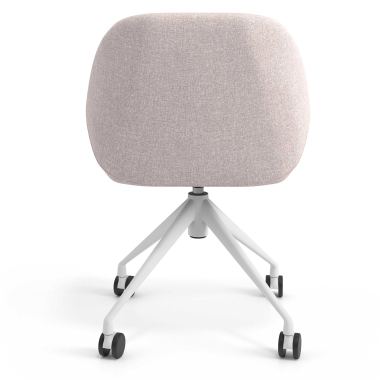 meeting room chair beige swivel with casters fabric upholstered armrests 6