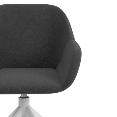meeting room chair anthracite swivel fabric upholstered armrests 5
