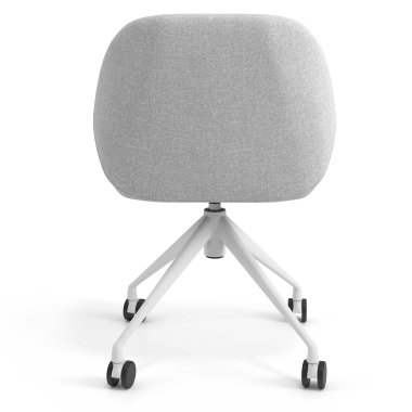 meeting room chair light gray swivel with casters fabric upholstered armrests 6