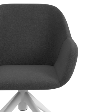 meeting room chair anthracite swivel with casters fabric upholstered armrests 5