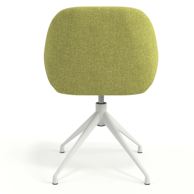 meeting room chair green swivel fabric upholstered armrests 6